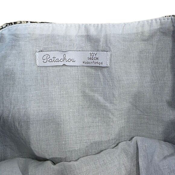 Patachou Black Houndstooth Tweed Mini Skirt Girls 10 - Picture 4 of 5